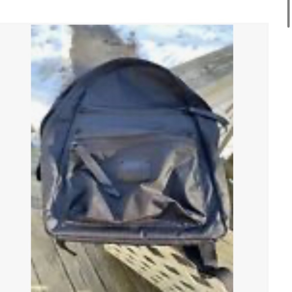 FRYE Ivy Large Black Nylon and Leather Backpack nwot!